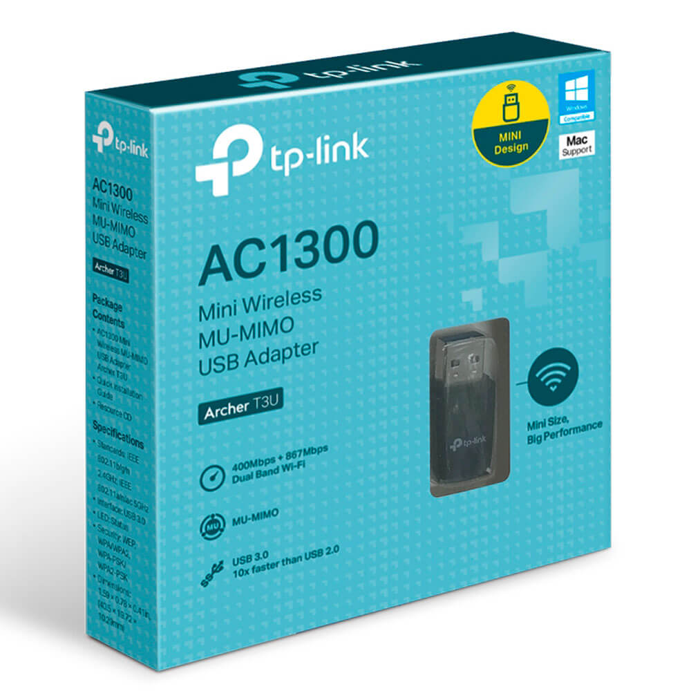 Tp-link Archer T3u Adaptador De Red Wifi Usb 3.0 Ac1300
