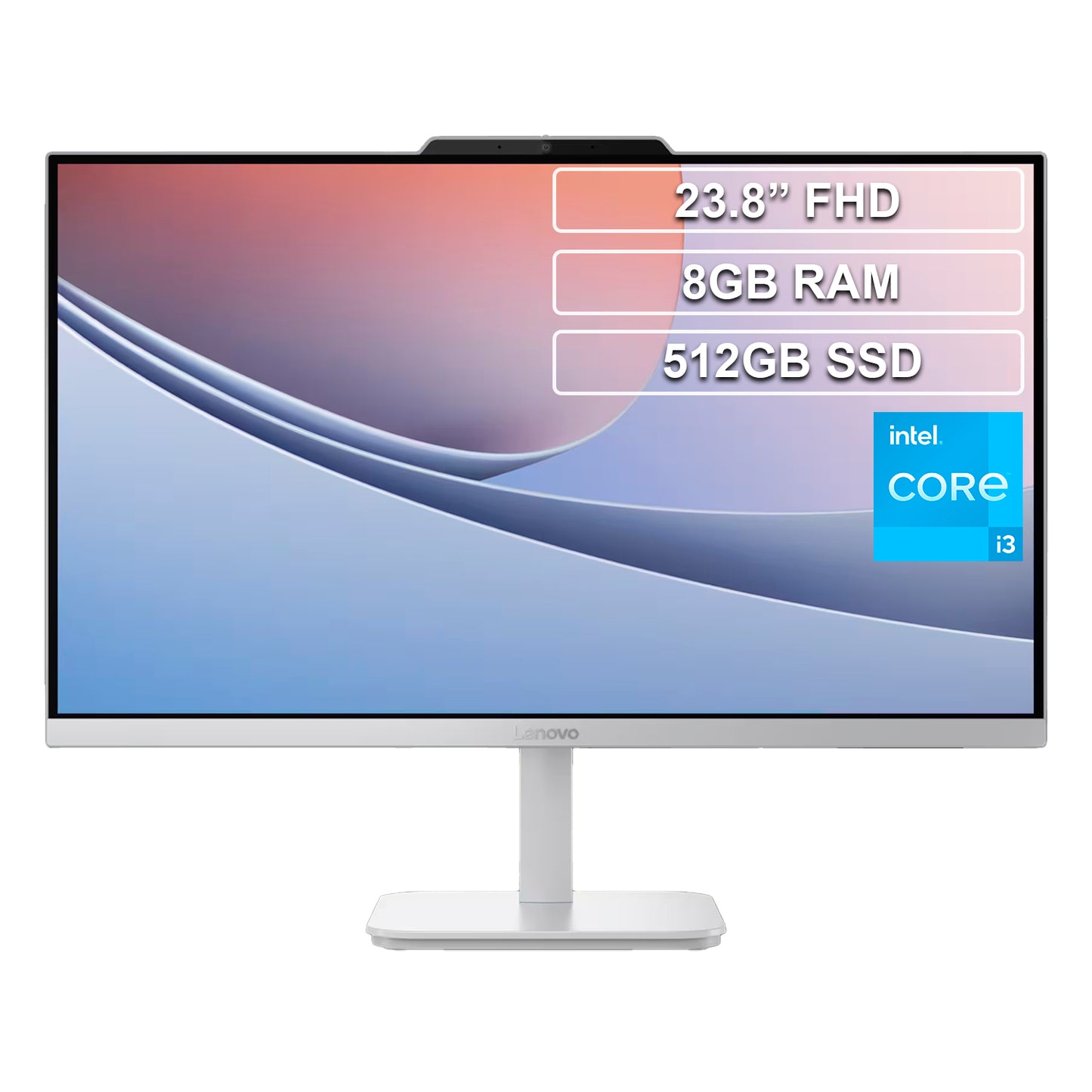 Todo en Uno AIO Lenovo A100 Core i3 N305 8GB 512GB FHD 23.8